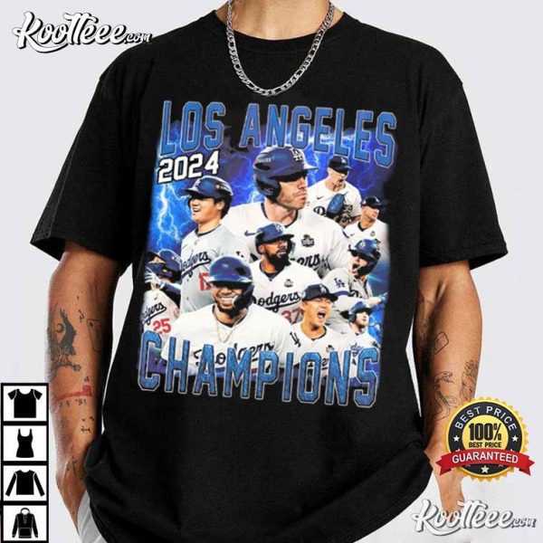 Los Angeles Dodgers Champions 2024 Bootleg T-Shirt