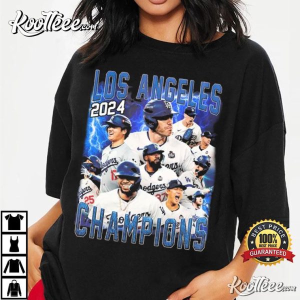 Los Angeles Dodgers Champions 2024 Bootleg T-Shirt