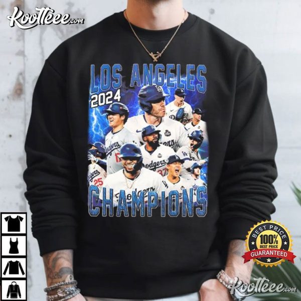 Los Angeles Dodgers Champions 2024 Bootleg T-Shirt