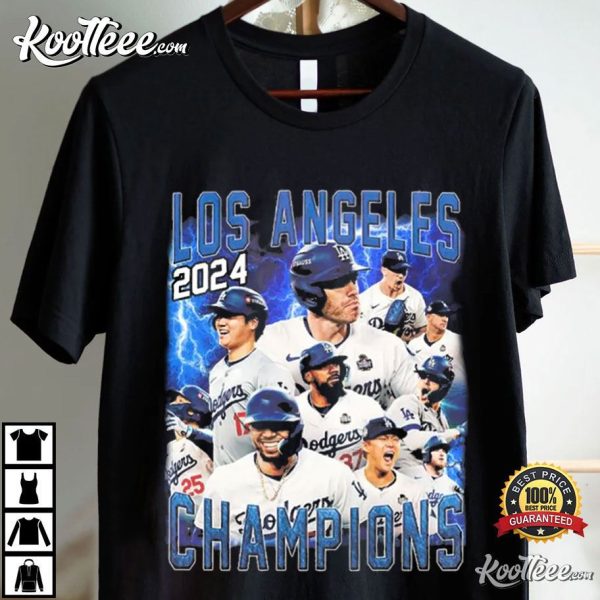 Los Angeles Dodgers Champions 2024 Bootleg T-Shirt