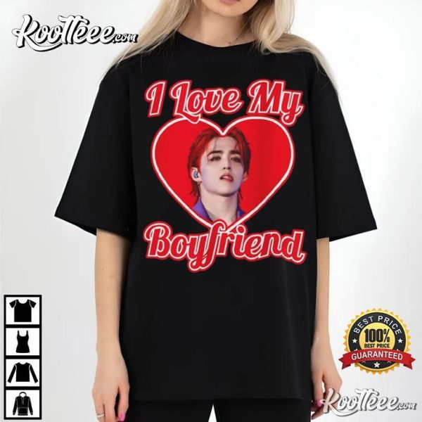 S Coups Seventeen Red Hair I Love My Boyfriend T-Shirt