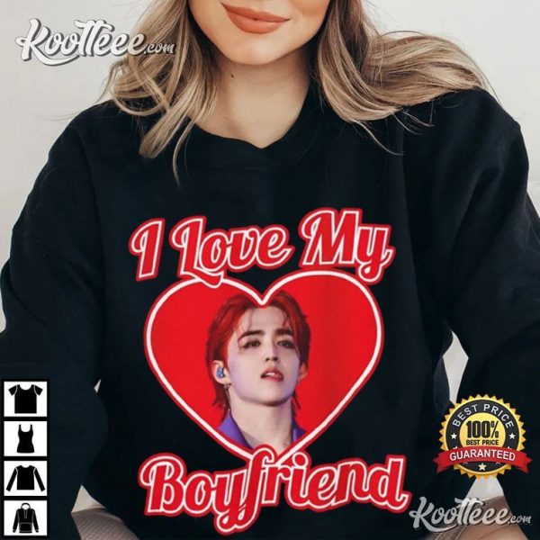 S Coups Seventeen Red Hair I Love My Boyfriend T-Shirt