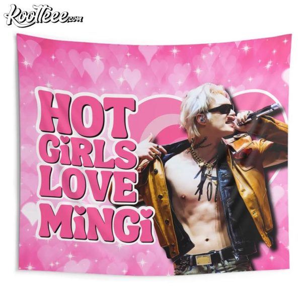 Hot Girls Love Mingi Ateez Wall Tapestry