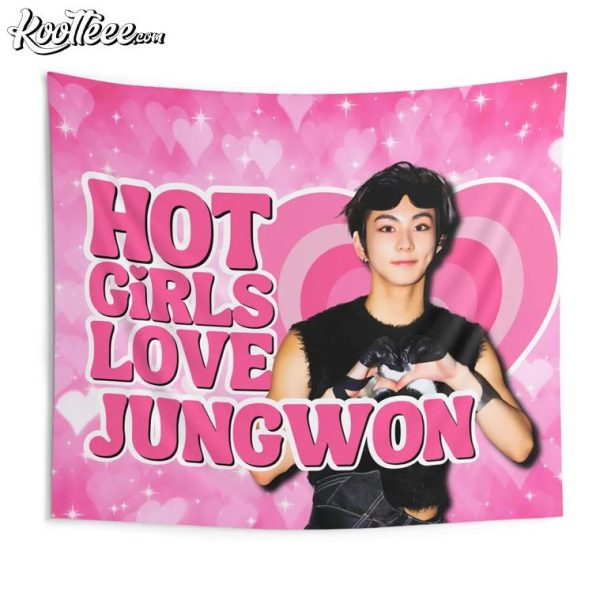 Hot Girls Love Jungwon Enhypen Wall Tapestry