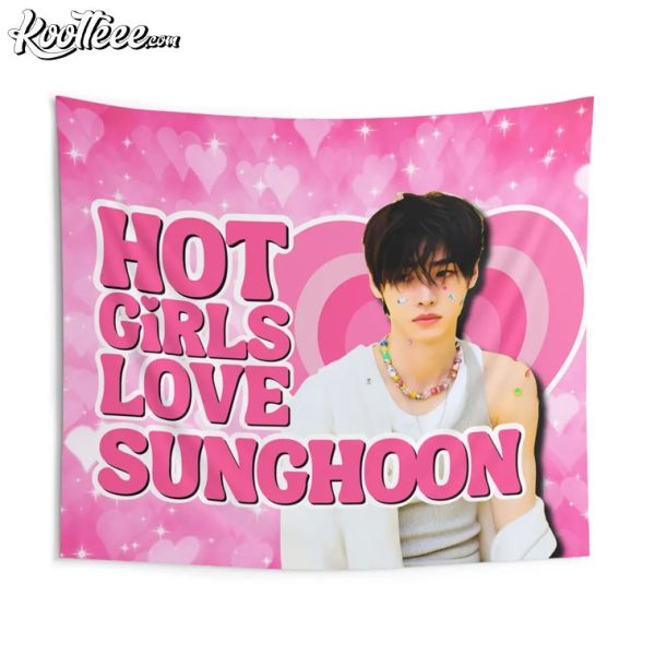 Hot Girls Love Sunghoon Enhypen Wall Tapestry