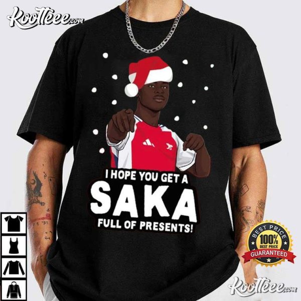 Bukayo Saka Arsenal Funny Christmas T-Shirt