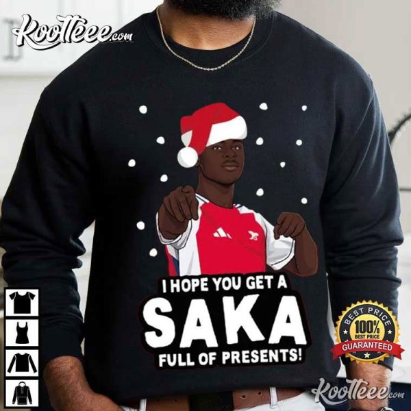 Bukayo Saka Arsenal Funny Christmas T-Shirt