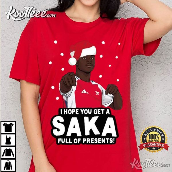 Bukayo Saka Arsenal Funny Christmas T-Shirt