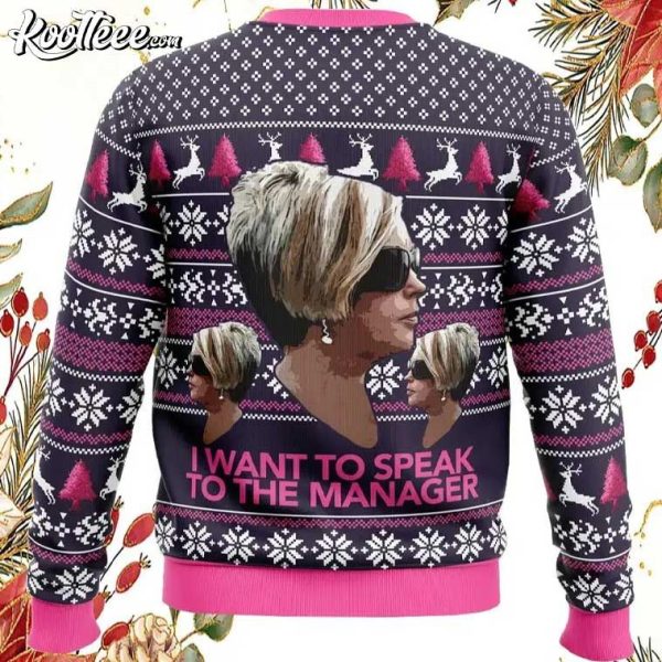 Karen I Want To Speak To The Manager Christmas Ugly Sweater