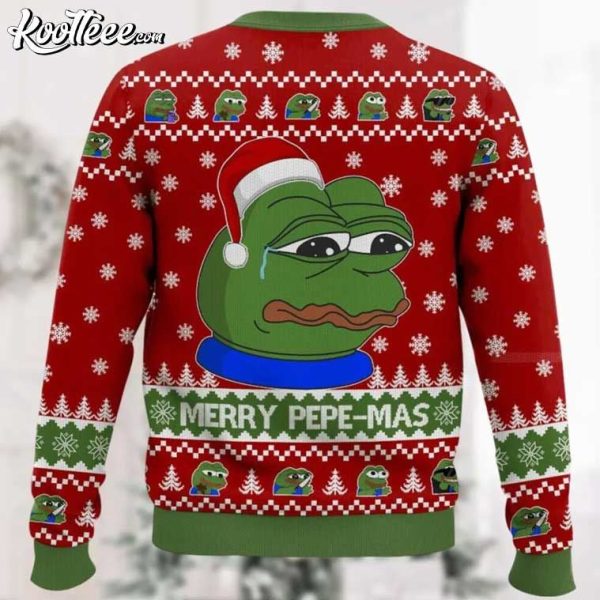 Pepe The Frog Funny Meme Christmas Ugly Sweater