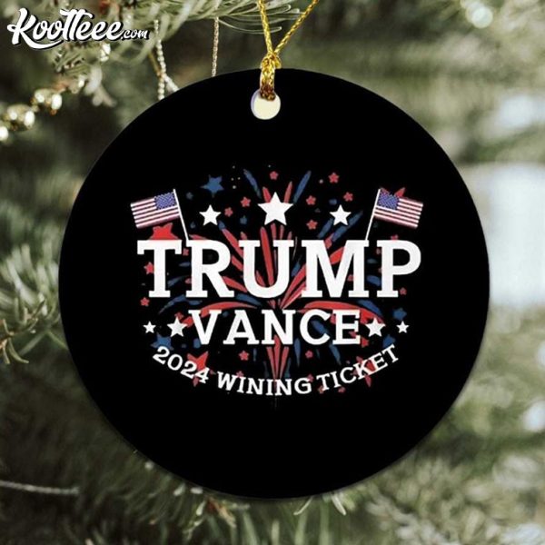 Congratulations Trump Vance 2024 Wining Ticket Ornament