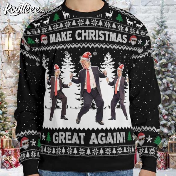 Funny Trump Dancing Make Christmas Great Again Ugly Sweater