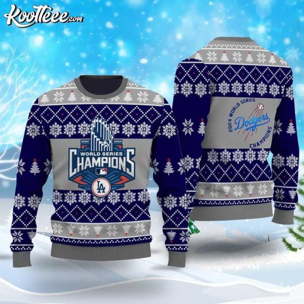 LA Dodgers 2024 World Series Champions Ugly Sweater