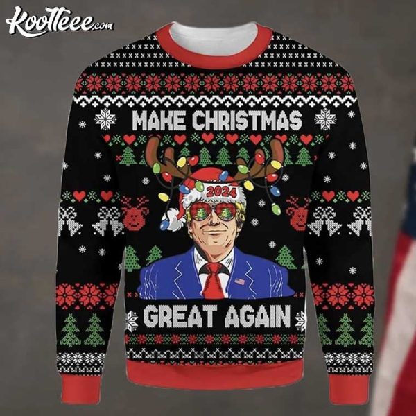 Trump 2024 Make Christmas Great Again Ugly Sweater