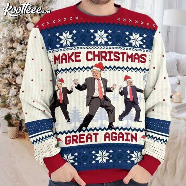 Trump Dancing Make Christmas Great Again Ugly Sweater