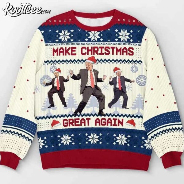 Trump Dancing Make Christmas Great Again Ugly Sweater