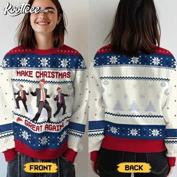 Trump Dancing Make Christmas Great Again Ugly Sweater