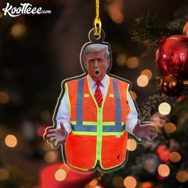 Trump Garbage Truck Funny Ornament