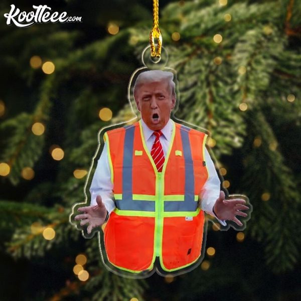 Trump Garbage Truck Funny Ornament