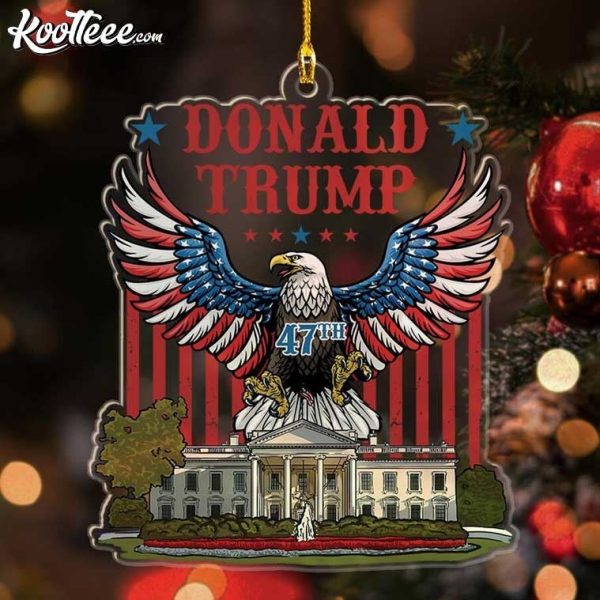 Donald Trump 47th President White House Ornament