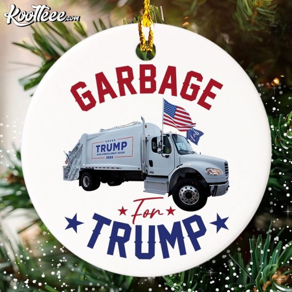 Garbage For Trump 2024 Garbage Truck Ornament