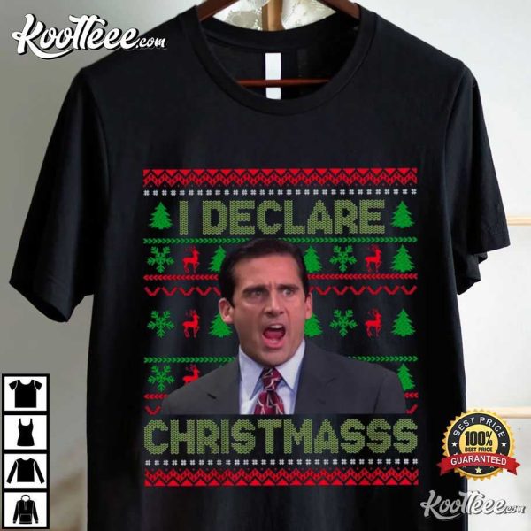 Michael Scott The Office I Declare Christmas T-Shirt