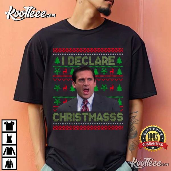 Michael Scott The Office I Declare Christmas T-Shirt