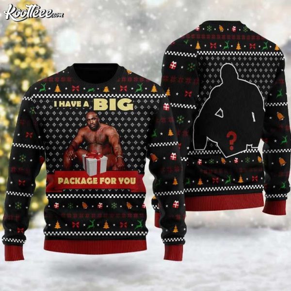 Barry Wood I Have Big Package For You Ugly Christmas Sweater