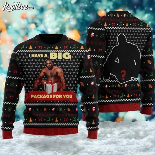 Barry Wood I Have Big Package For You Ugly Christmas Sweater