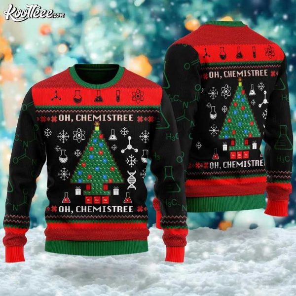 Oh Chemistree Science Ugly Christmas Sweater