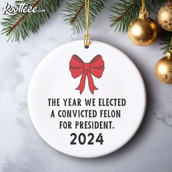 Convicted Felon Anti Trump Funny Political Ornament