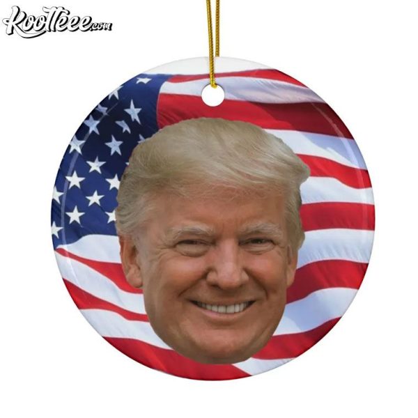 Donald Trump American Flag Ornament