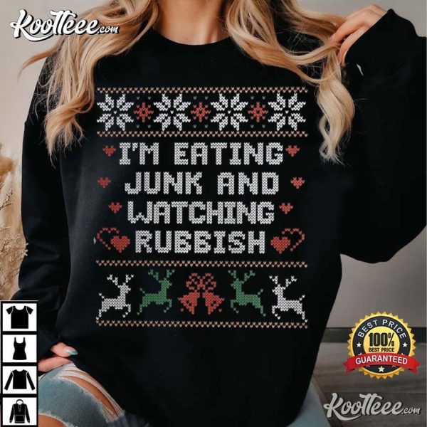 Eating Junk And Watching Rubbish Home Alone Christmas T-Shirt