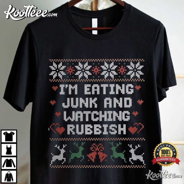 Eating Junk And Watching Rubbish Home Alone Christmas T-Shirt