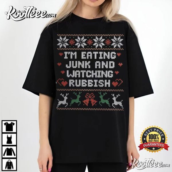 Eating Junk And Watching Rubbish Home Alone Christmas T-Shirt