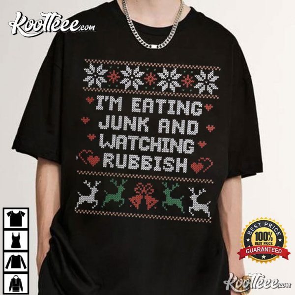 Eating Junk And Watching Rubbish Home Alone Christmas T-Shirt