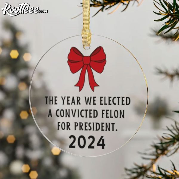 Convicted Felon Anti Trump Funny Political Ornament