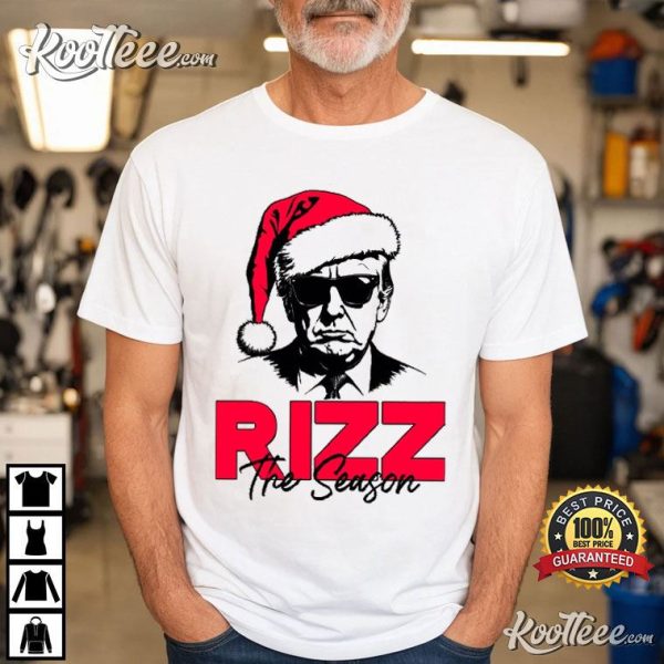 Santa Trump Rizz The Season Christmas T-Shirt