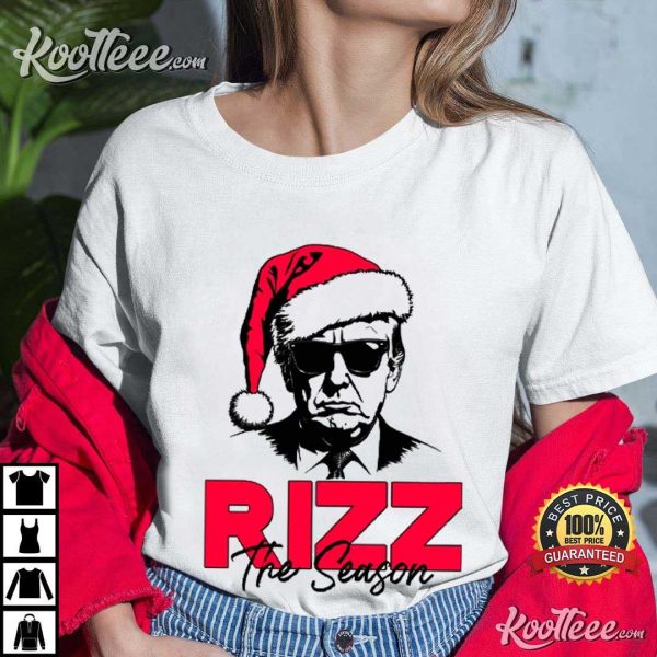 Santa Trump Rizz The Season Christmas T-Shirt