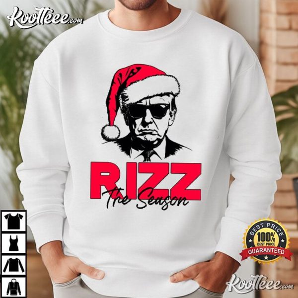 Santa Trump Rizz The Season Christmas T-Shirt