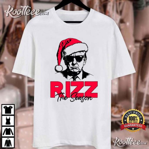 Santa Trump Rizz The Season Christmas T-Shirt