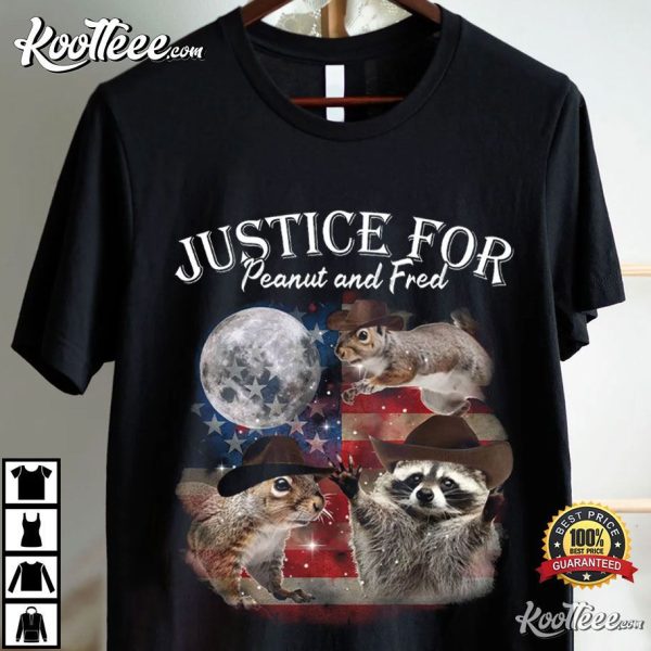 Justice For Peanut And Fred The Squirrel Raccoon T-Shirt