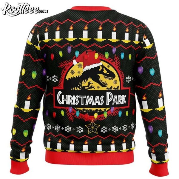 Jurassic Park Christmas Park T-Rex Ugly Sweater