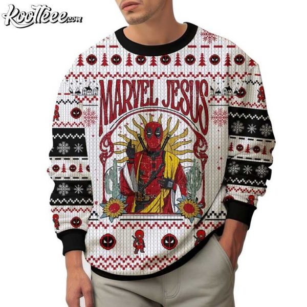 Marvel Jesus Deadpool Ugly Christmas Sweater