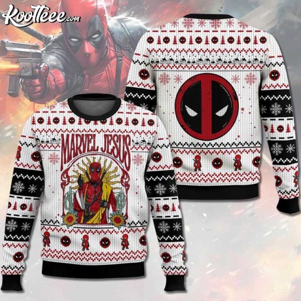 Marvel Jesus Deadpool Ugly Christmas Sweater