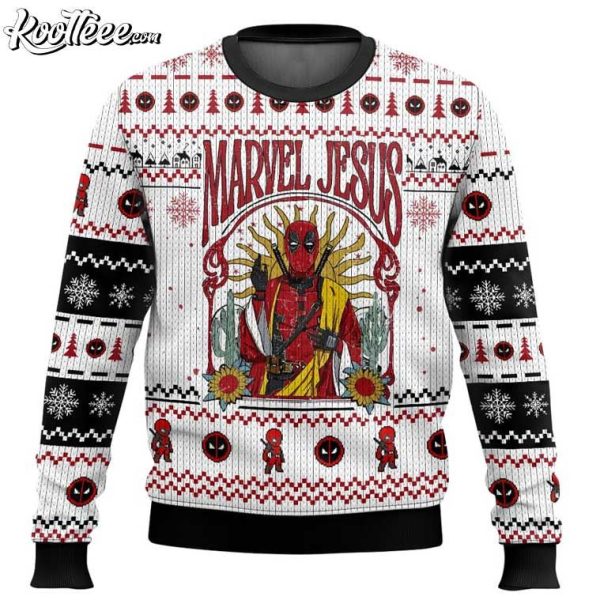 Marvel Jesus Deadpool Ugly Christmas Sweater