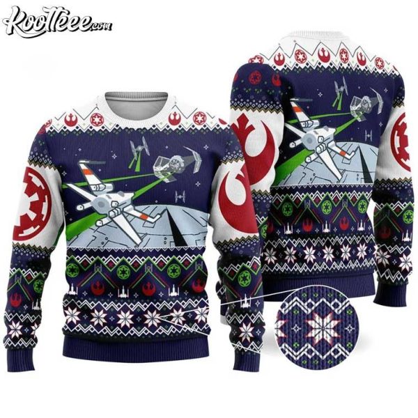 Star Wars X-Wing TIE Fighter Ugly Christmas Sweater