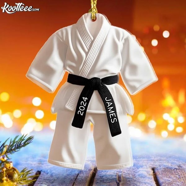 Karate Black Belt Personalized Acrylic Ornament