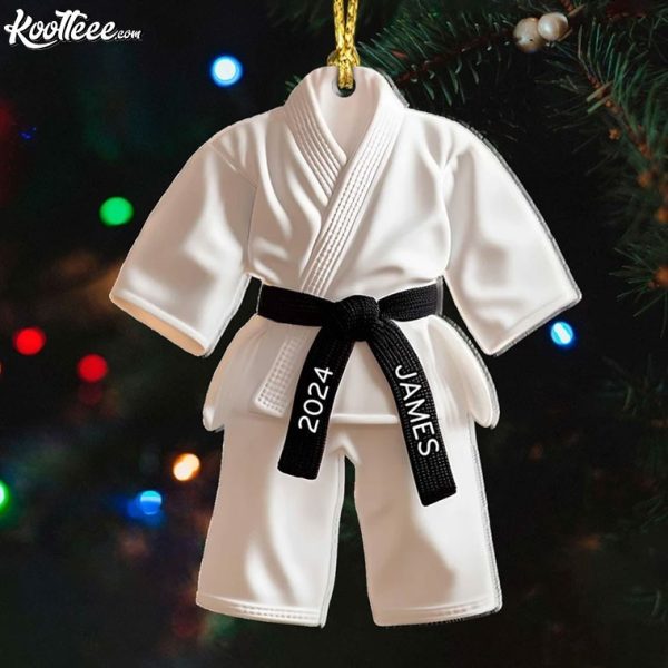 Karate Black Belt Personalized Acrylic Ornament