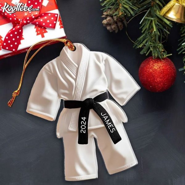 Karate Black Belt Personalized Acrylic Ornament